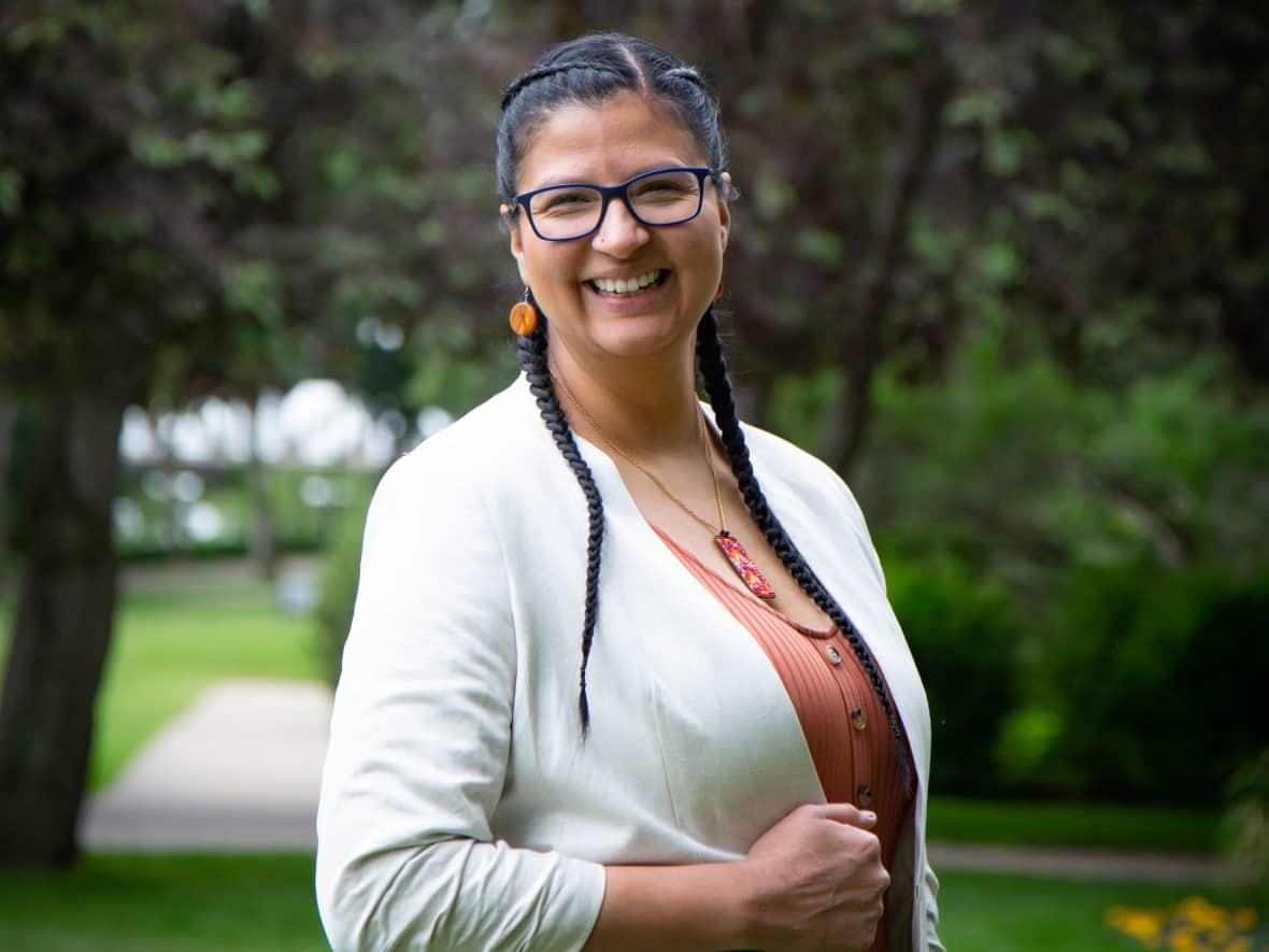 Mallory Yawnghwe is a Cree entrepreneur based in Edmonton who appeared on episode one of the Bears' Lair.  (Jenna Kiernan/APTN - image credit)