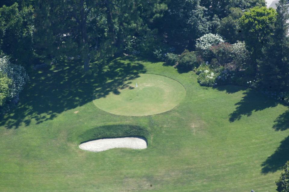 Bob Hope's private one-hole golf course in Toluca Lake.