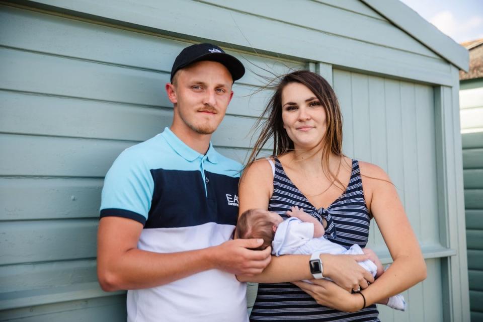 Matthew with his wife Dannielle and son Roman (Dale Zimmermann Photography/PA Real Life)