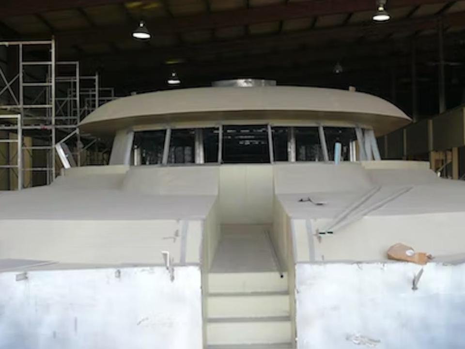 Inside the unfinished 168-foot Trinity Tri-Deck Superyacht being auctioned by Boathouse Auctions