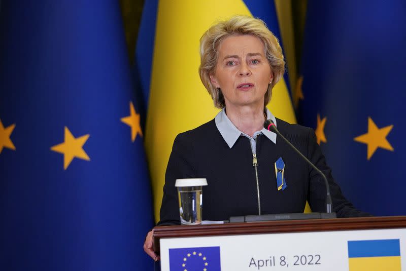 European Commission President Ursula von der Leyen visits Ukraine.