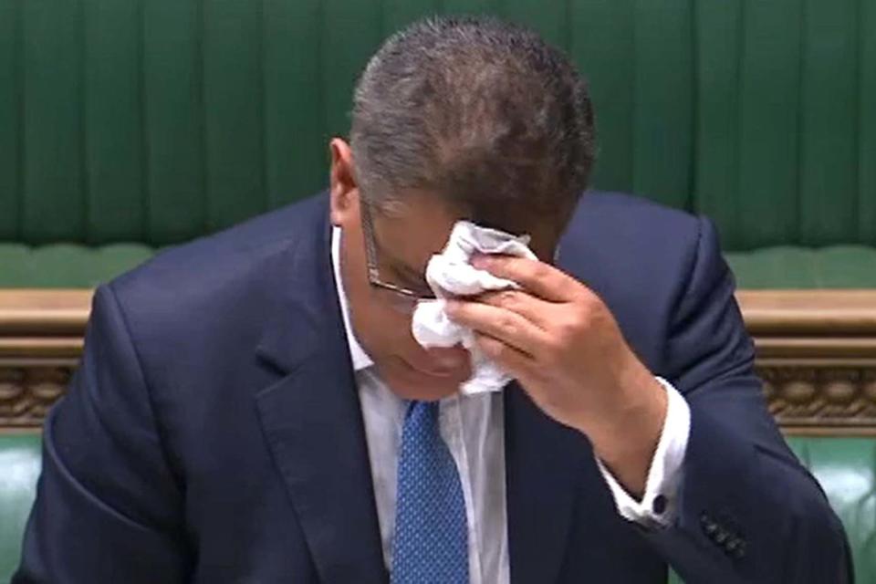 Alok Sharma, pictured in the Commons, has had a coronavirus test and is awaiting results (PRU/AFP via Getty Images)