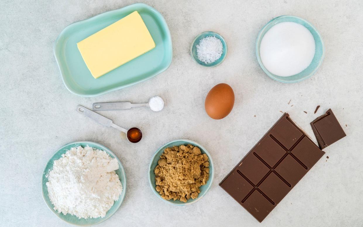 The ingredients you will need to make your own cookie dough