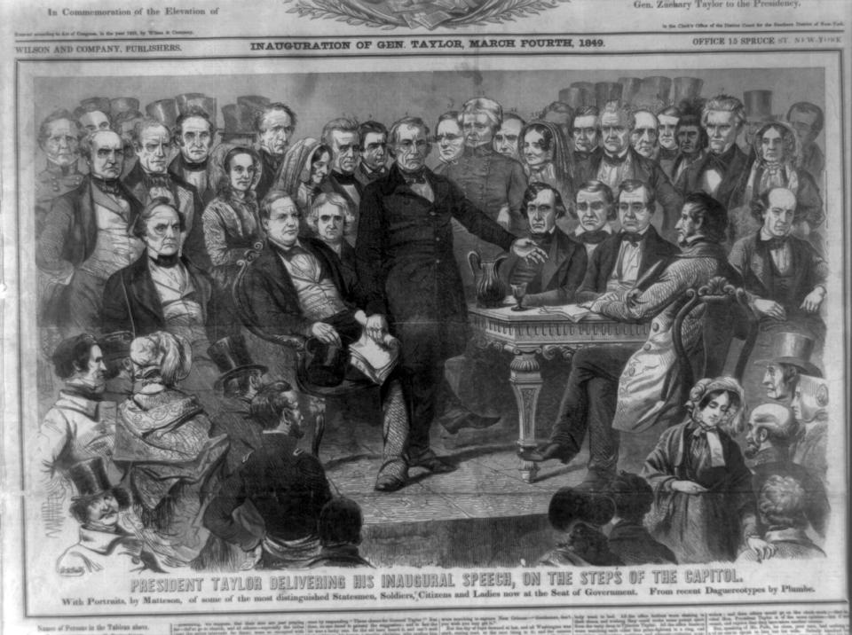 Zachary Taylor is&nbsp;inaugurated in 1849.