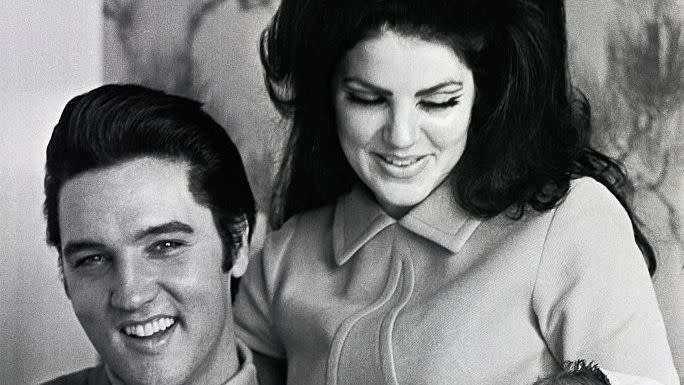 elvis and priscilla presley with new daughter lisa marie