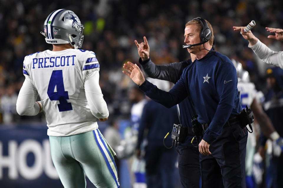 Quarterback Dak Prescott, Jason Garrett and the Cowboys couldn’t leap that hurdle – again – in the NFC divisional round. (Getty Images)