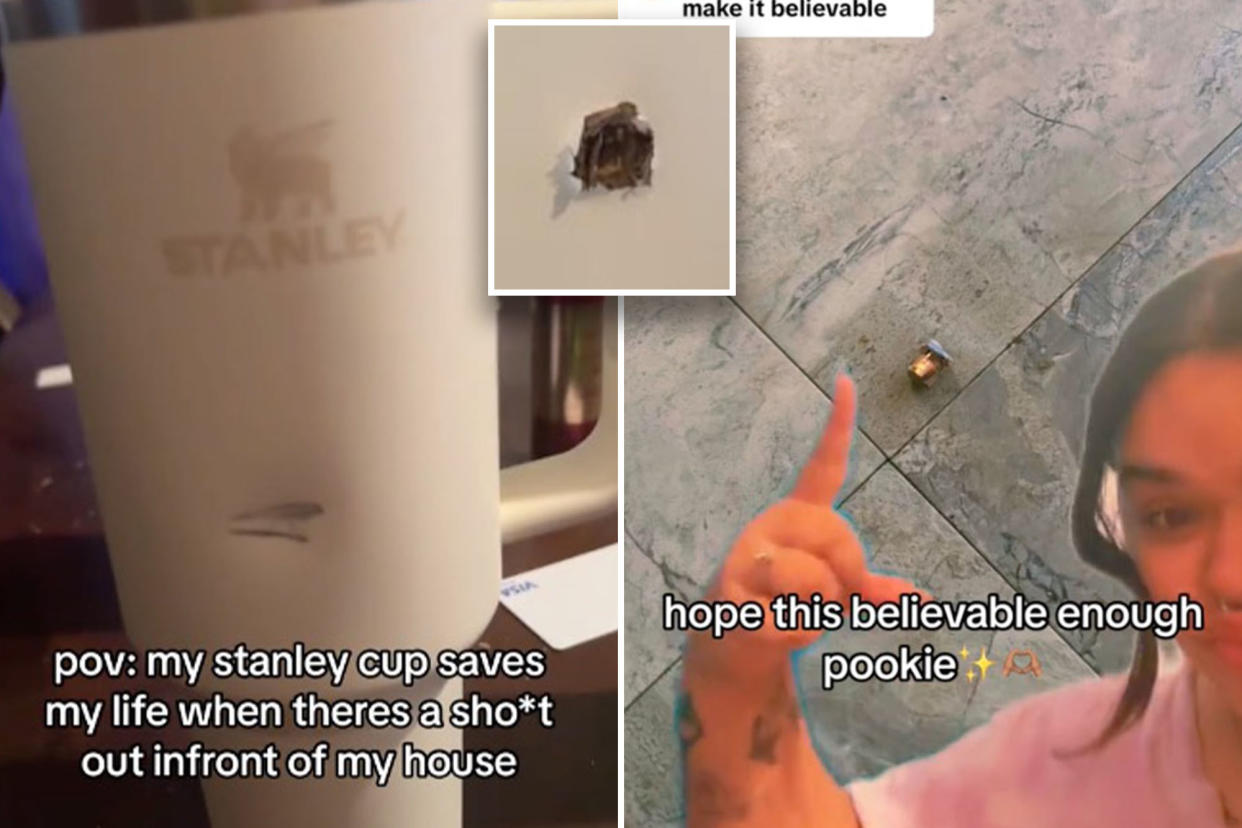 Rachel, 22, revealed her Stanley cup saved her life after a bullet flew into her Steubenville, Ohio home.