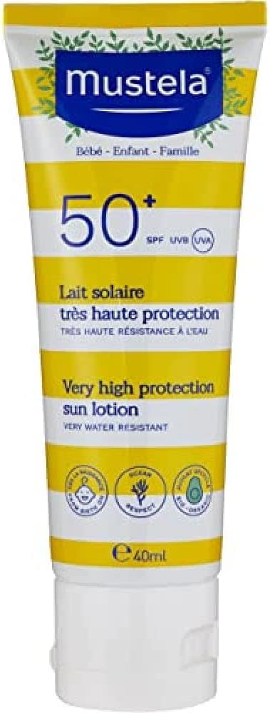 Le lait solaire SPF 50 de Mustela