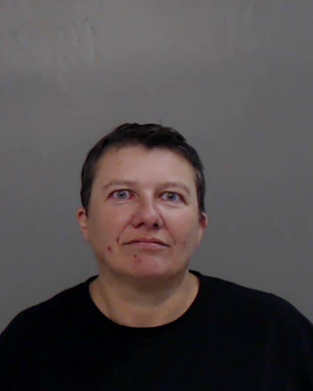 Pascale Ferrier appears in a jail booking photograph taken after her arrest by the Mission Police Department in Mission