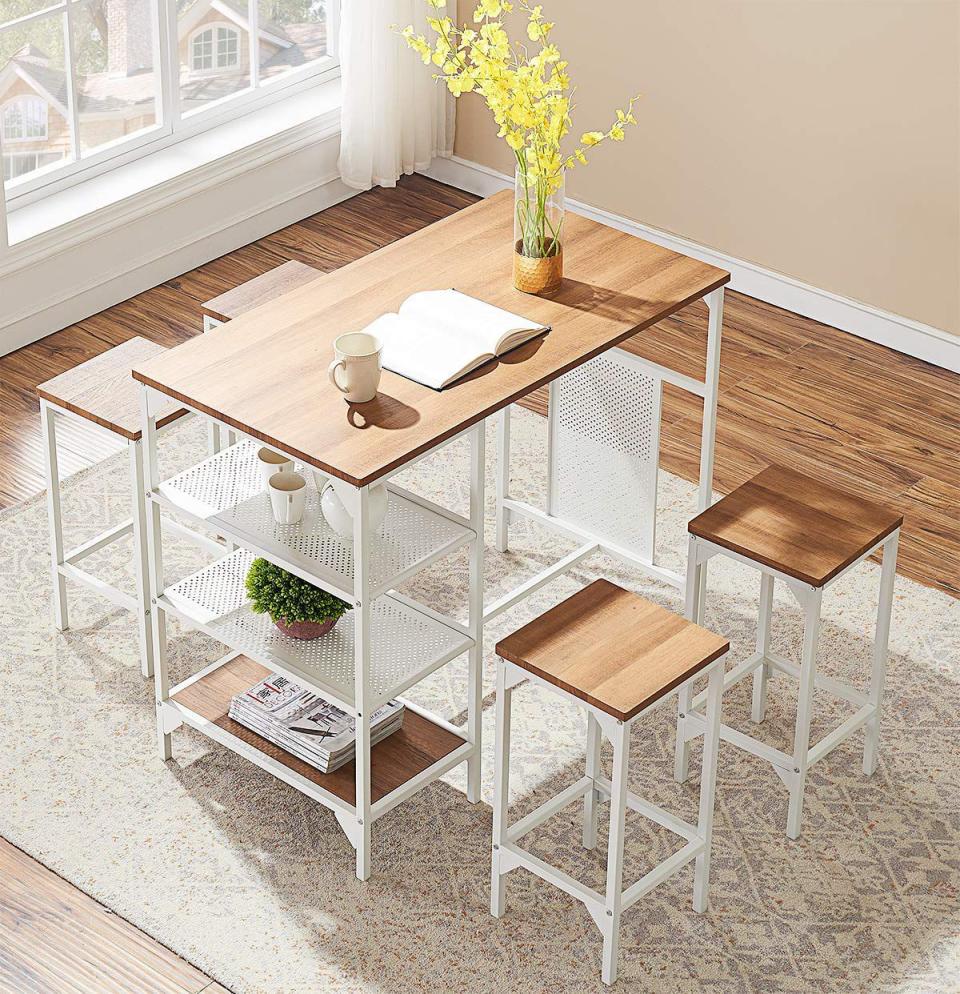 4) 5-Piece Dining Room Bar Table Set