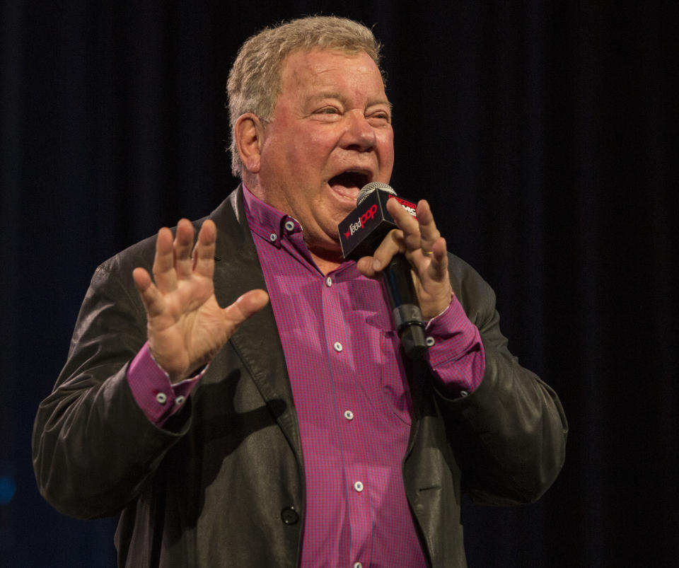 CHICAGO, IL - MARCH 01:  Actor William Shatner during C2E2 at McCormick Place on March 01, 2020 in Chicago, Illinois.  (Photo by Barry Brecheisen/WireImage)