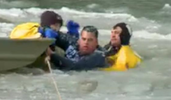 Dramatic rescue after man jumps into freezing Idaho river (video)