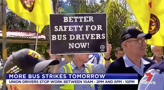 Drivers are expected to walk off the job on Thursday in further strike action. Source: 7 News