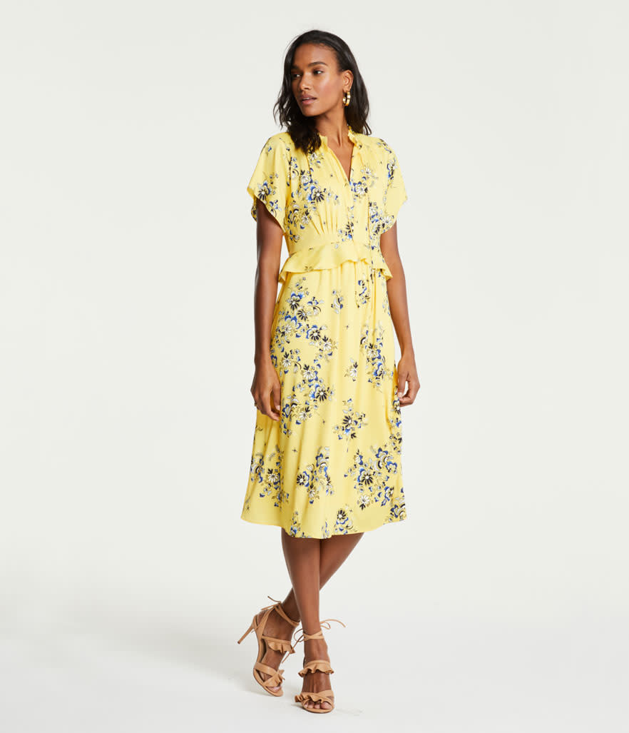 <p>Boho Floral Midi Dress, $128, <a rel="nofollow noopener" href="https://www.anntaylor.com/boho-floral-midi-dress/457285" target="_blank" data-ylk="slk:anntaylor.com;elm:context_link;itc:0;sec:content-canvas" class="link ">anntaylor.com</a> </p>