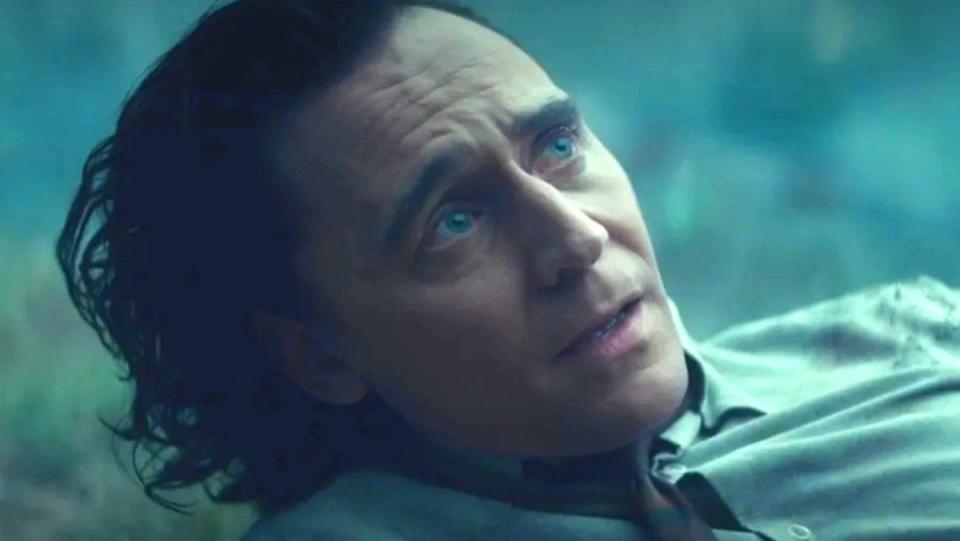 Tom Hiddleston at the end of Loki episode four.