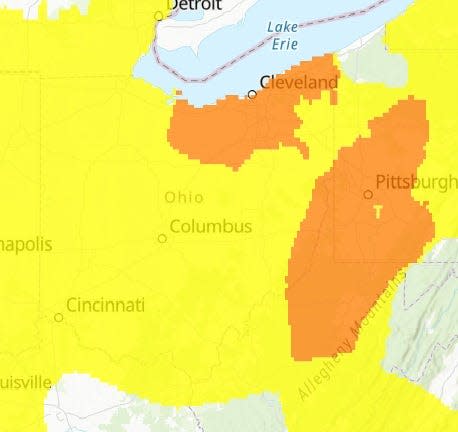 There is an air quality alert for northern Ohio on Monday.