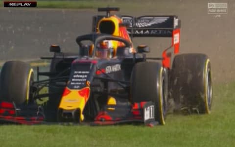 Max Verstappen runs wide - Credit: Sky Sports F1