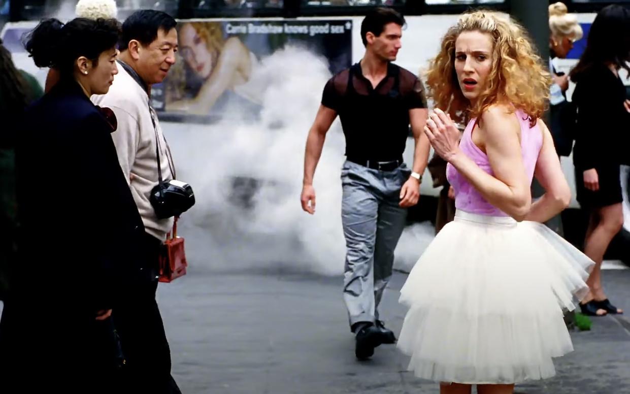 Sarah Jessica Parker wears the tutu during the series' opening sequence