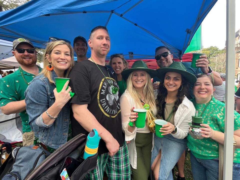 John Pulte, in black shirt, spent his 40th birthday with friends in Lafayette Square.