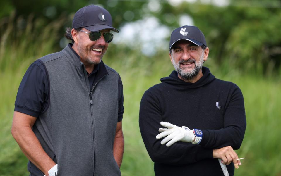 Phil Mickelson (L) Yasir Al-Rumayyan (R) - Newcastle United’s Saudi ownership under fresh scrutiny following LIV Golf claims - Getty Images/Charlie Crowhurst