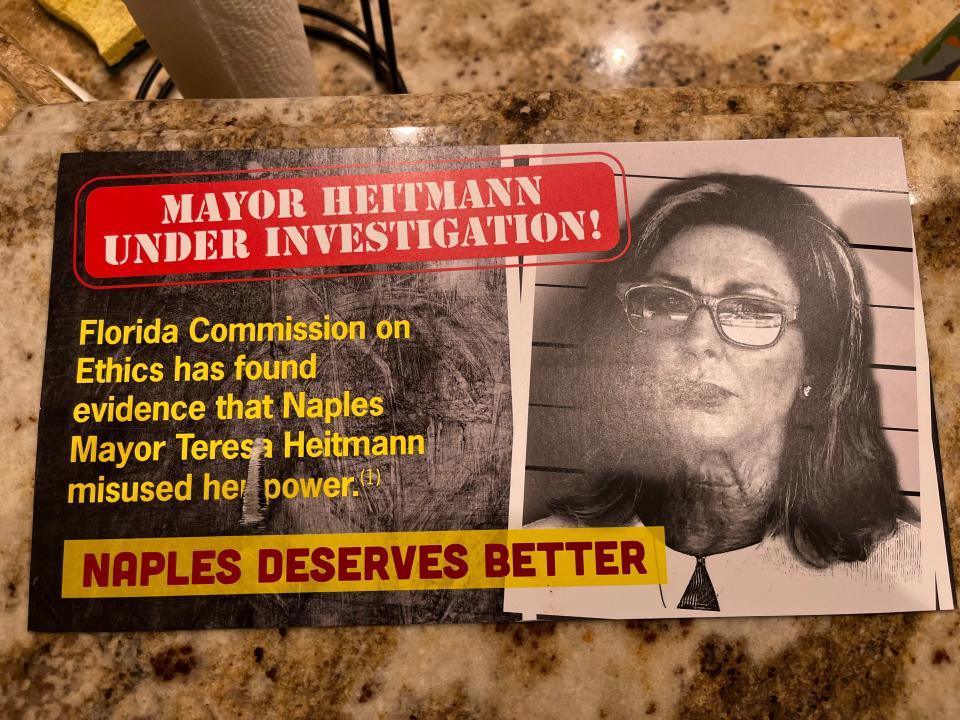 Political messaging for the 2024 mayor race in Naples has gotten ugly.