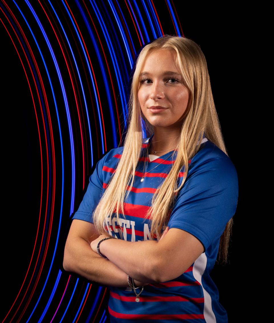 Westlake junior AJ Carlson has a twin sister, Cadence, as a teammate. Is there twin telepathy out there on the pitch? "I don't know if there's twin telepathy, but she always seems to be there if I play a ball. So maybe there is," she said.