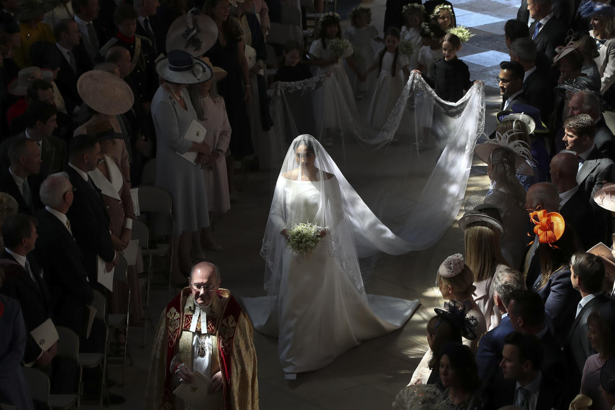 Walking herself down the aisle is believed to be a feminist move [Photo: Getty]