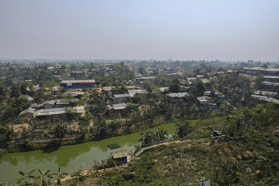 A Rohingya refugee camp in the Cox's Bazar district of Bangladesh is seen on March 9, 2023. (AP Photo/Mahmud Hossain Opu)