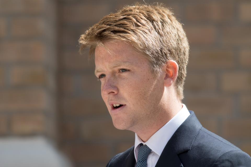 LEEDS, ENGLAND - JUNE 21: Hugh Grosvenor, the Duke of Westminster speaks during the official handover to the nation of the newly built Defence and National Rehabilitation Centre (DNRC) at the Stanford Hall Estate on June 21, 2018 in Leeds, England. The centre will provide world-class rehabilitation facilities for members of the Armed Forces who have suffered major trauma or injury during their service. (Photo by Oli Scarff - WPA Pool/Getty Images)