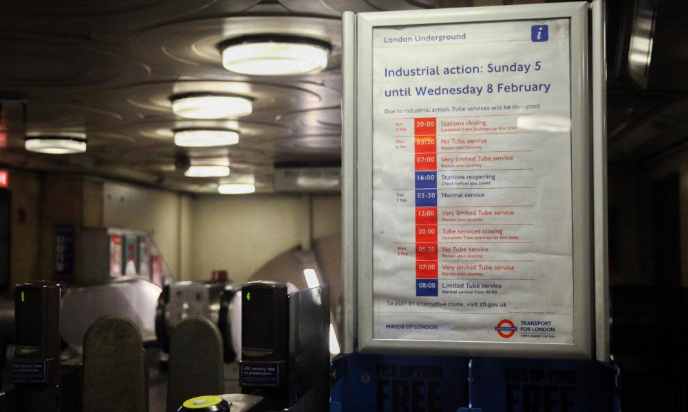 A London Underground poster at Manor House station