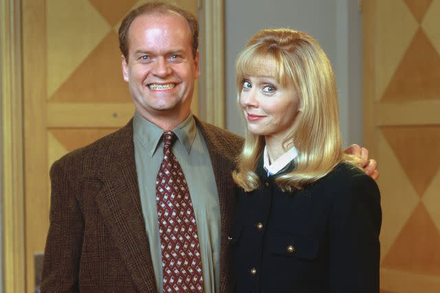 <p>Chris Haston/NBCU Photo Bank </p> Kelsey Grammer as Dr. Frasier Crane, Shelley Long as Diane Chambers