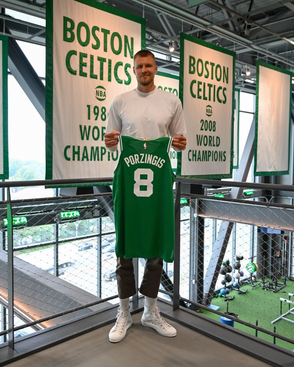 Kristaps Porziņģis。（翻攝Boston Celtics X）