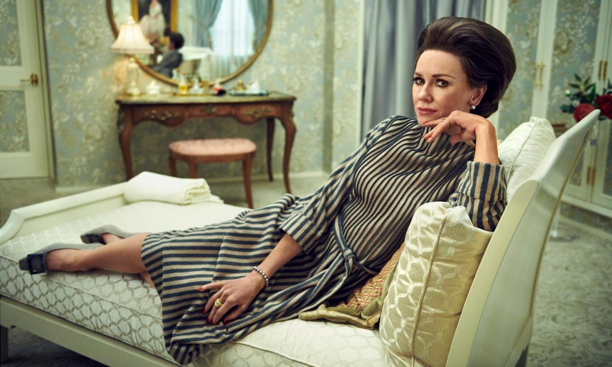 <span>What the hell happened here? … Naomi Watts as Babe Paley in Feud: Capote vs the Swans.</span><span>Photograph: Pari Dukovic Photography</span>