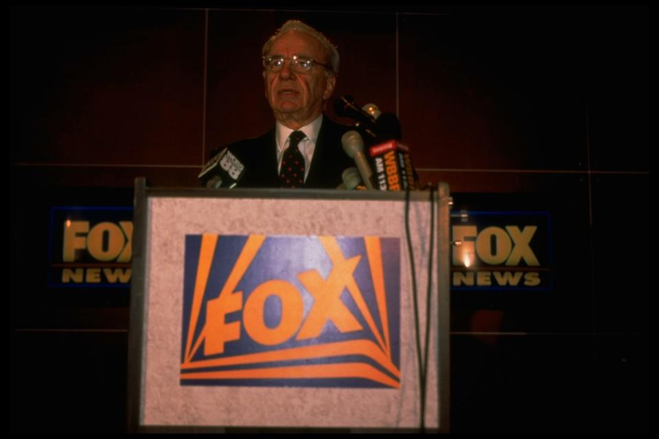 CEO Rupert Murdoch speaking in 1996.