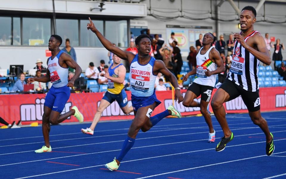 Jeremiah Azu wins men's 100m final British Championship - GETTY IMAGES