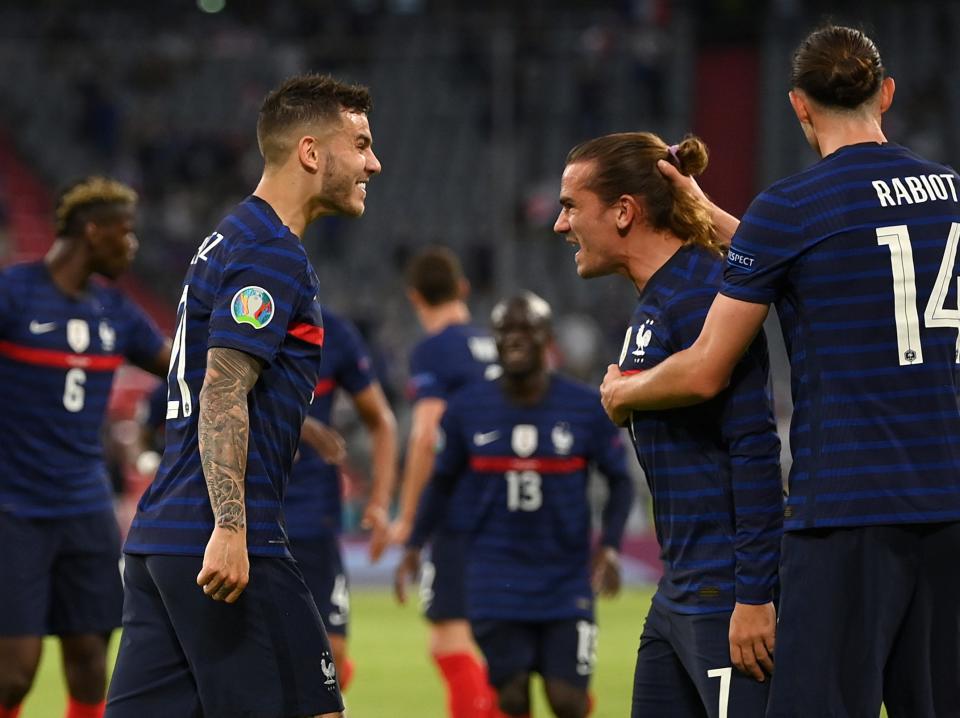 France celebrate their winner against Germany (Getty Images)