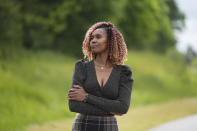 Culix Wibonele poses for a portrait on Monday, April 29, 2024, in Lawrenceville, Ga. Wibonele is a certified nursing assistant working in long-term care. (AP Photo/Brynn Anderson)