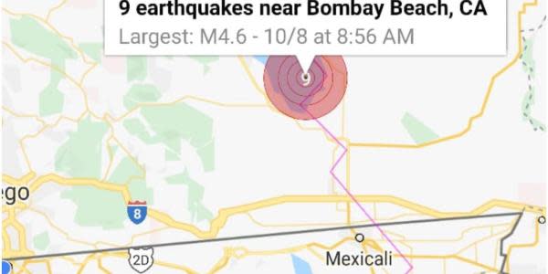 Al momento: Registran sismo de magnitud 4.6 en California y se siente en Mexicali