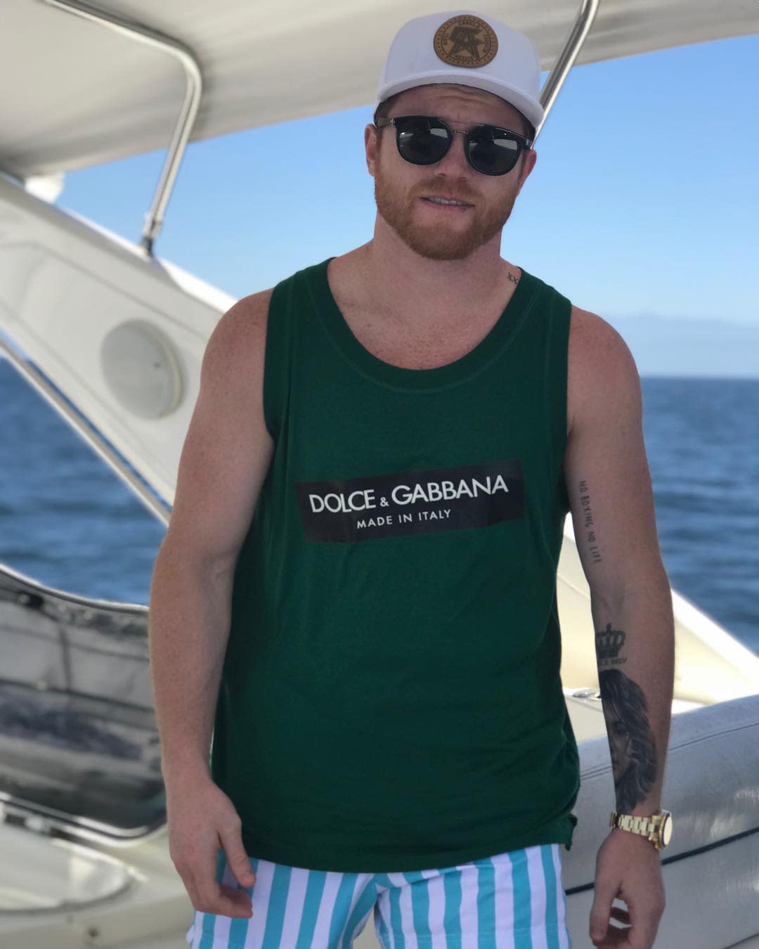 El Canelo Álvarez anda descansando en las playas mexicanas. <a href="https://www.instagram.com/canelo/?hl=en" rel="nofollow noopener" target="_blank" data-ylk="slk:Foto: El Canelo Álvarez/Instagram;elm:context_link;itc:0;sec:content-canvas" class="link ">Foto: El Canelo Álvarez/Instagram</a>