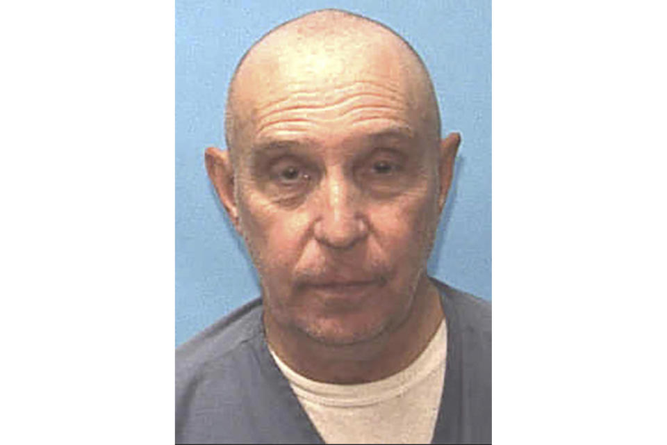 This booking photo provided by the Florida Department of Corrections shows Louis Palmieri. Palmieri, a registered sex offender in Florida, has been arrested on charges that he voted illegally in the November 2020 election. He was charged Tuesday, May 9, 2023, with false affirmation in connection with an election and voting by an unqualified elector, both third-degree felonies, according to Brevard County jail records. (Florida Department of Corrections via AP)