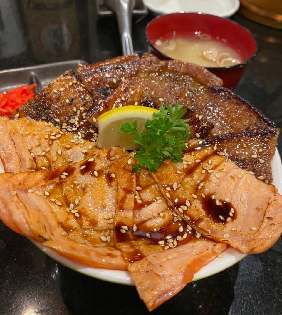 Senya - Hokkaido Pork Don with Aburi Salmon