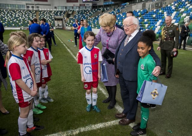 Michael D. Higgins visits Windsor Park