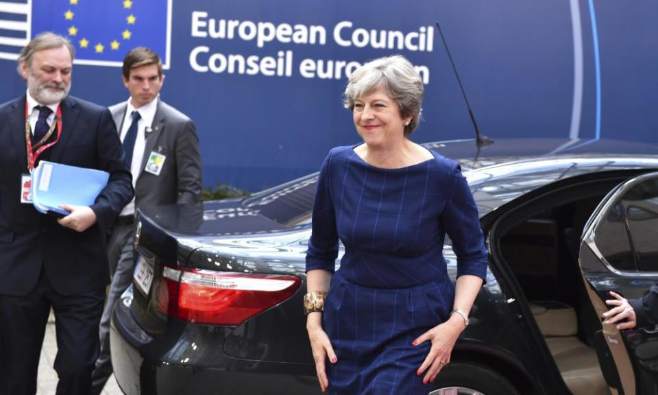 Theresa May in Brussels for the EU summit