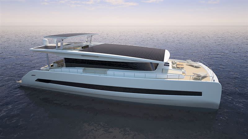 使用福斯電動車平台的Silent-Yachts太陽能遊艇。（圖／翻攝Volkswagen網站）