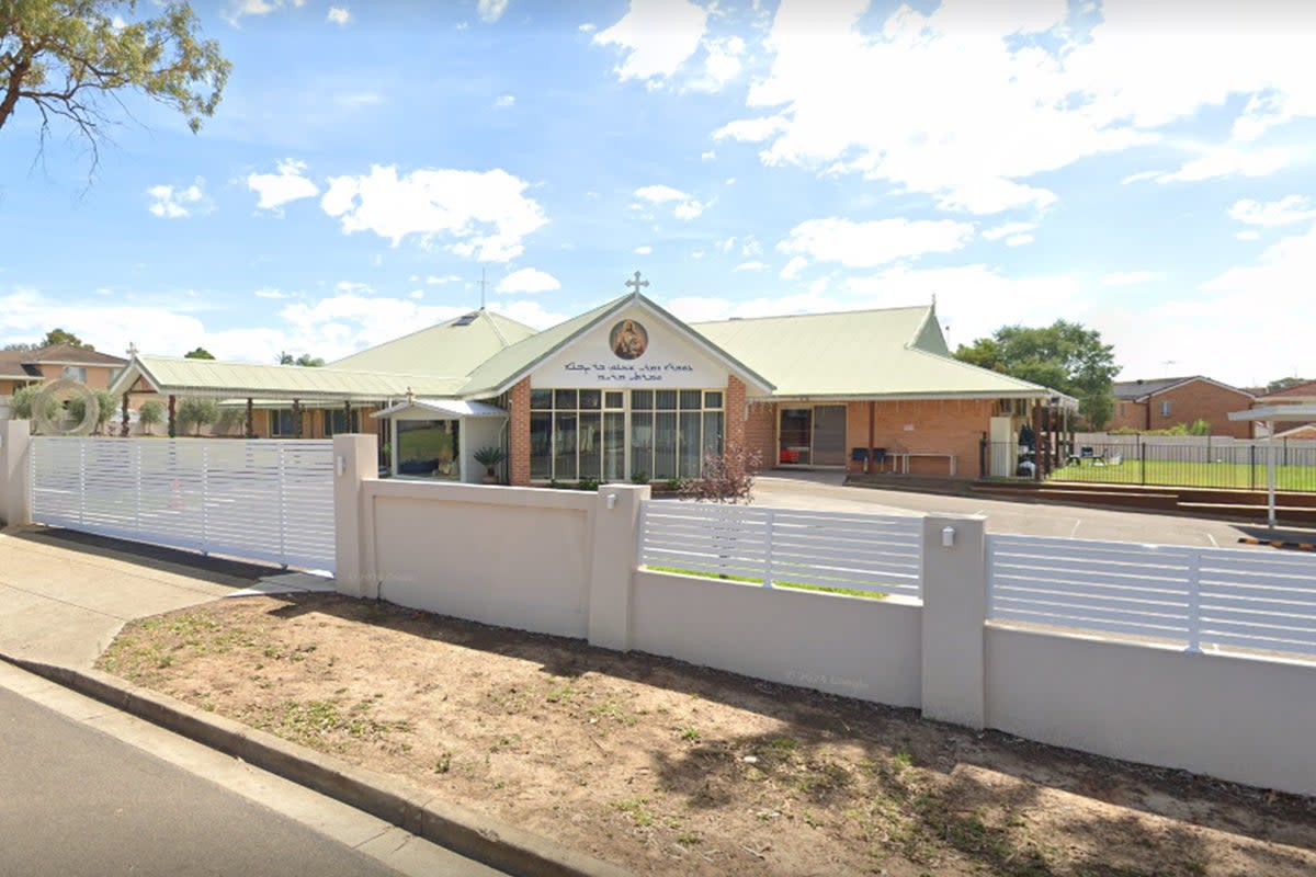 The church, pictured here, is around 20 miles from the stabbing at Westfield Bondi Junction shopping centre (Google street map)