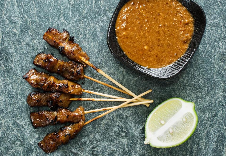 Thai Chicken Satay With Peanut-Pumpkin Sauce