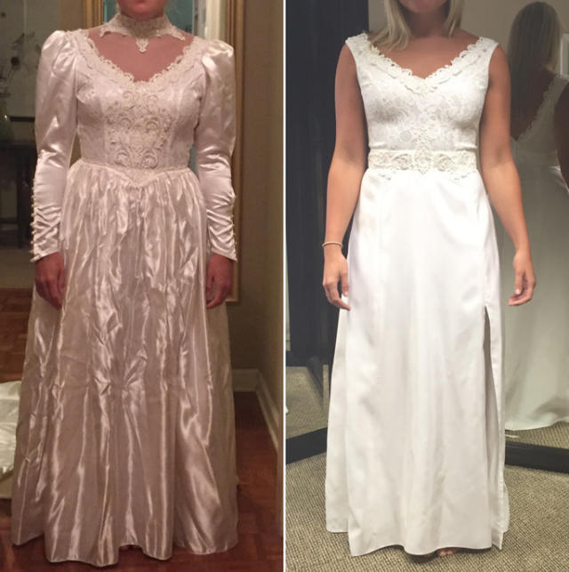 Mom's Wedding Dress Transformation