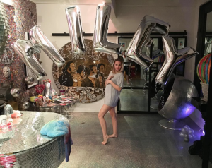 Miley Cyrus celebrating her 25th birthday