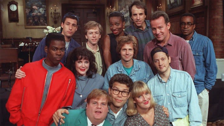 The cast of Saturday Night Live season 17.