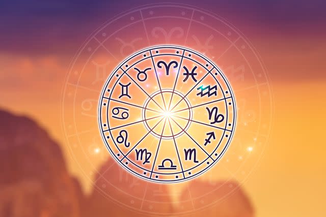 <p>sarayut Thaneerat/Getty</p> Zodiac wheel.